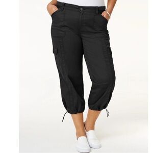 NWT Style & Co. Cargo Capri Pants Straight Leg Mid Rise Size 10 Stretch